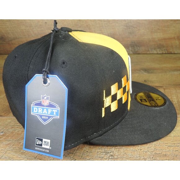 NWT Pittsburgh Steelers New Era 59FIFTY 2019 Draft 59Fifty Fitted Hat Size 7 1/4 - Picture 7 of 14